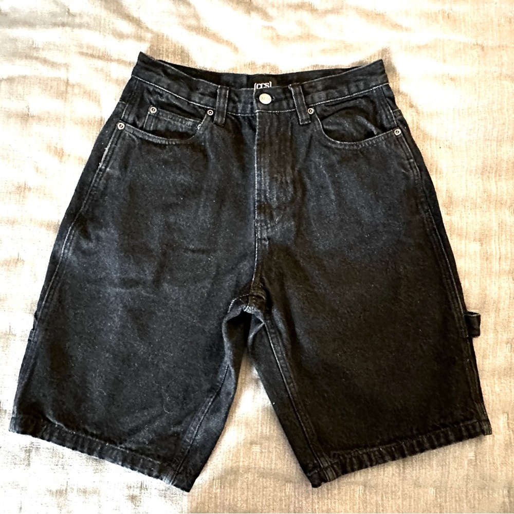 CCS Black Denim Shorts Size 28